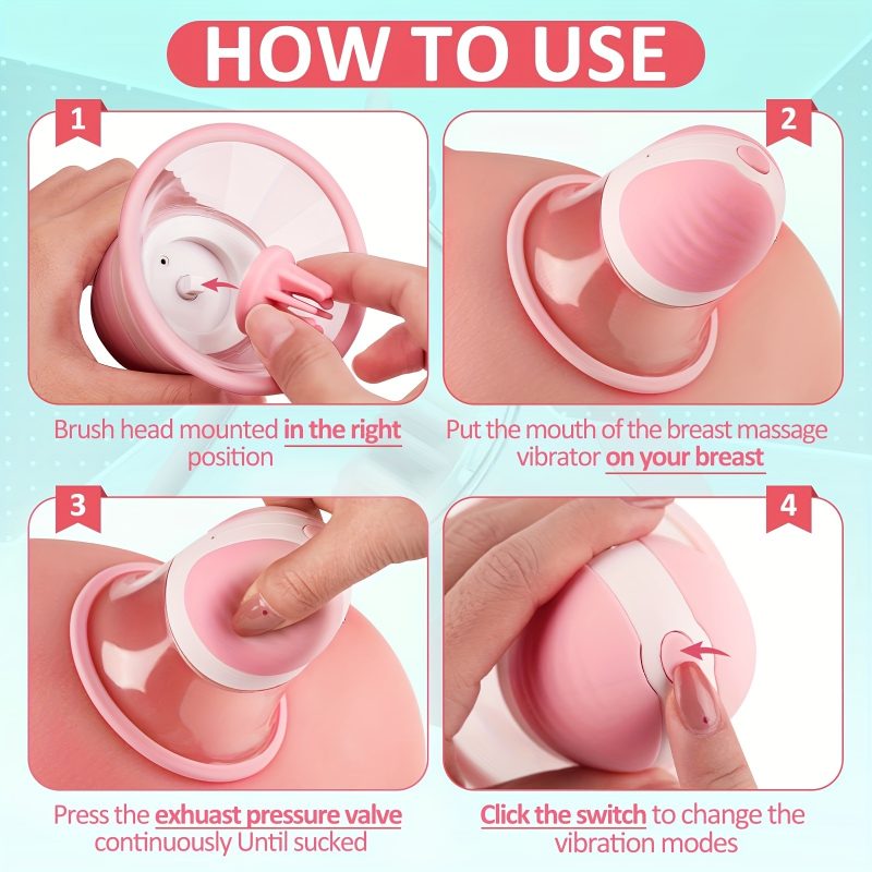 Nipple Suction Cup Toy Clip Powerful Sucking Stimulator Massager Clitoris Nipple Vibrator Adult Female Sex Toys - Image 9