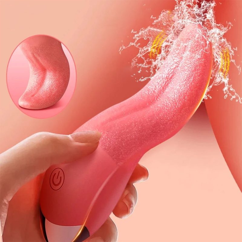 Oral Sex Toys Licking Vibrator Clitoral Stimulator Female Pink Tongue Heated Vibrator - Image 2