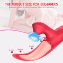Female licking, vibration, sucking three-in-one fashion vibrator simulation tongue masturbator AV female sex toys