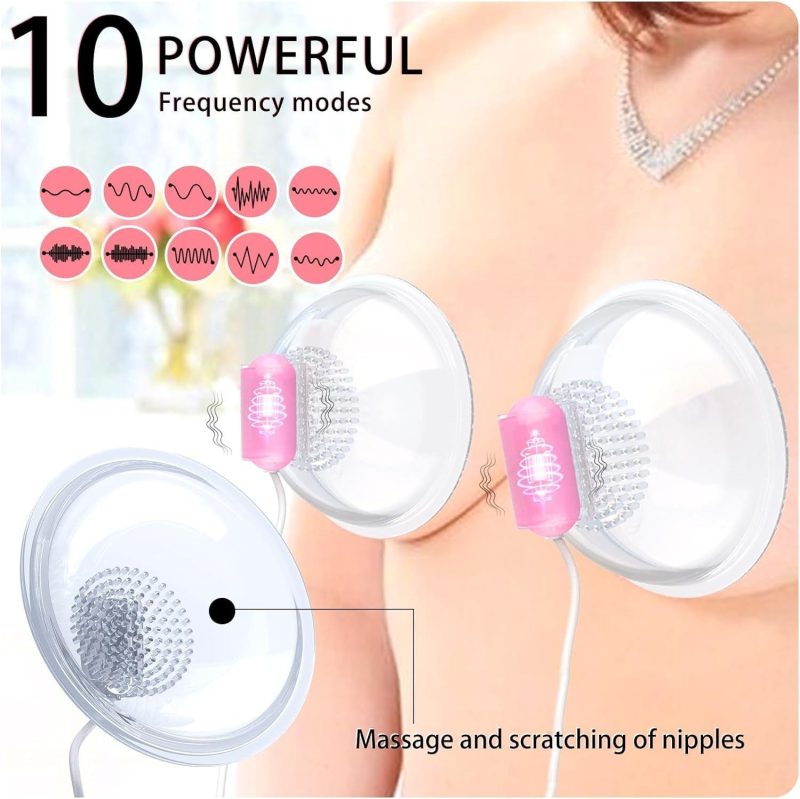 Sexy Big Breast Breast Massage Vibrating Nipple Clamp Sucking Stimulator Female Breast Massager - Image 3