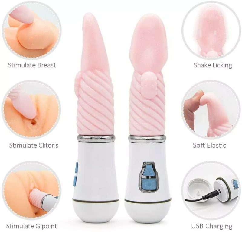 Oral Tongue Sucking vibration Massager Powerful 10 Speed Rechargeable Toy US - Image 3