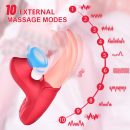 Female licking, vibration, sucking three-in-one fashion vibrator simulation tongue masturbator AV female sex toys
