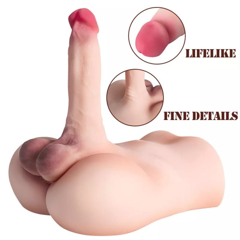 3D Realistic-Dildo-Male-Love-Doll-Masturbator Lifelike-Penis-Anal-Ass-Cock-Sex